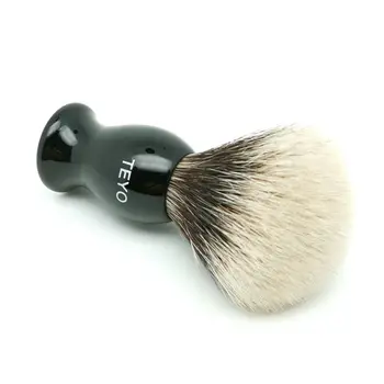 

TEYO Shaving Brush of Two Band Silvertip Finest Badger Hair Perfect for Wet Shave Cream Beard Brush