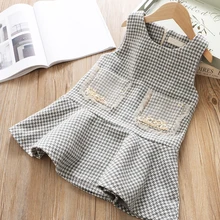 Осеннее платье для девочек вечерние платья принцессы без рукавов для малышей Модная зимняя детская одежда осенние Бутики