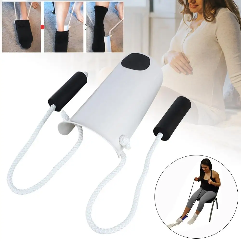 

Convenient Flexible Sock and Stocking Aid-Help Put Socks On Mobility Disability Aid Foot Care Tool For Pregnant Mothers