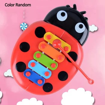 

Plastic Insects Piano Develop Intelligence Random Color Cartoon Portable Gift Early Education Baby Instrument Toy