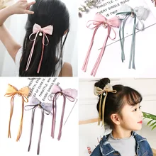 Южная Корея; детская бесземная кружевная заколка с бантом и лентой; повязка на голову для маленькой принцессы; маленькая Детская повязка на голову для женщин