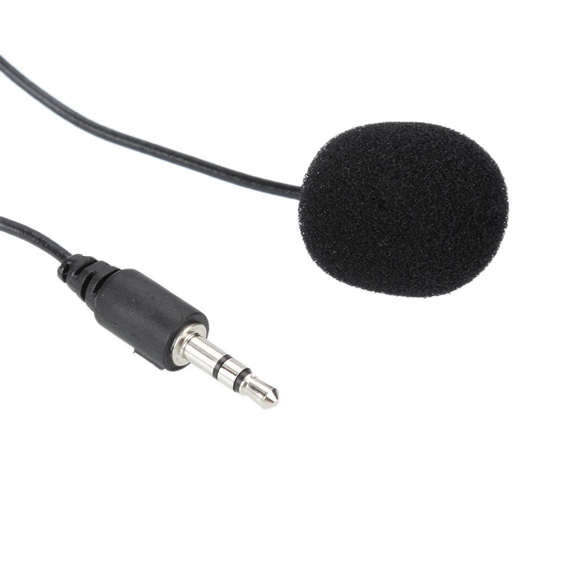 Clip-on Lapel Lavalier Microphone 3.5mm Jack ack Tie Clip Microphones Smart Phone Recording PC Clip-on Lapel For Speaking