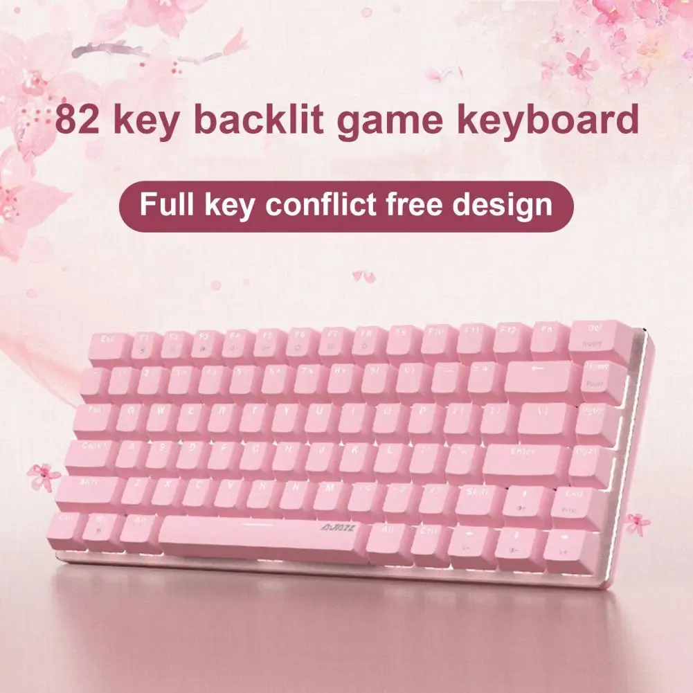 Ajazz Ak33 Teclado Mecânico de Alta Sensibilidade Vermelho Azul Interruptor 82 Teclas Branco Backlight Gaming Teclado para Computador Win7 10
