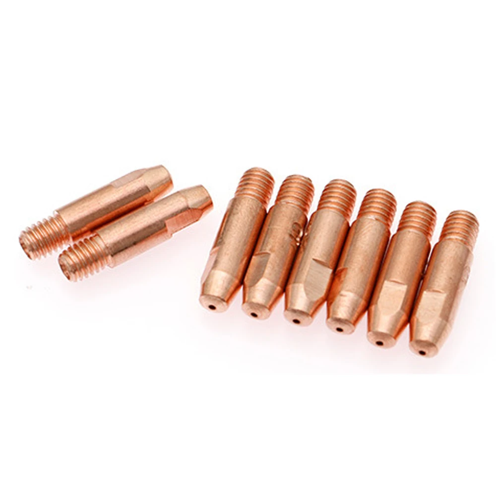 M6 0.8/1.0/1.2mm M6*28mm Copper Contact Tips Welding Nozzles For 24KD MIG/MAG 25AK Welding Torch Tip M6 For Binzel Gas Nozzle