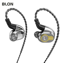 BLON BL-05 BL05 2nd جيل 10 مللي متر الكربون النانو CNT الحجاب الحاجز في الأذن سماعة مع 0.78 مللي متر 2Pin انفصال كابل BL-03 BL03