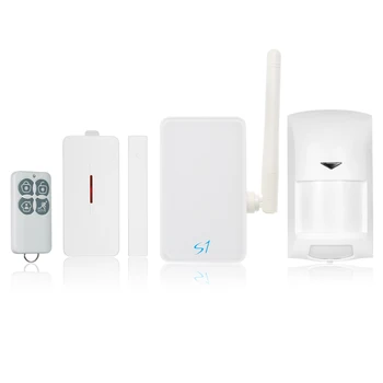 

Broadlink S1C Wireless Alarm System Kit SmartONE Host 433Mhz PIR Motion Sensor Door Sensor Fob Remote Control by IOS Android