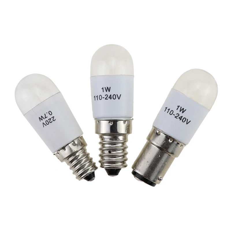 Uds Universal 0,7 W 220V bombilla de luz LED para el hogar máquina de coser empujar en