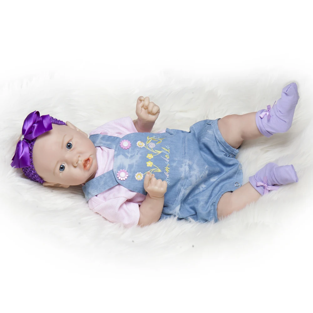 20 Inch Doll Reborn Doll Kids Birthday Christmas Gift Soft Bebe Full Body Silicone Baby Vinyl Body Toys for Girls Lifestyle