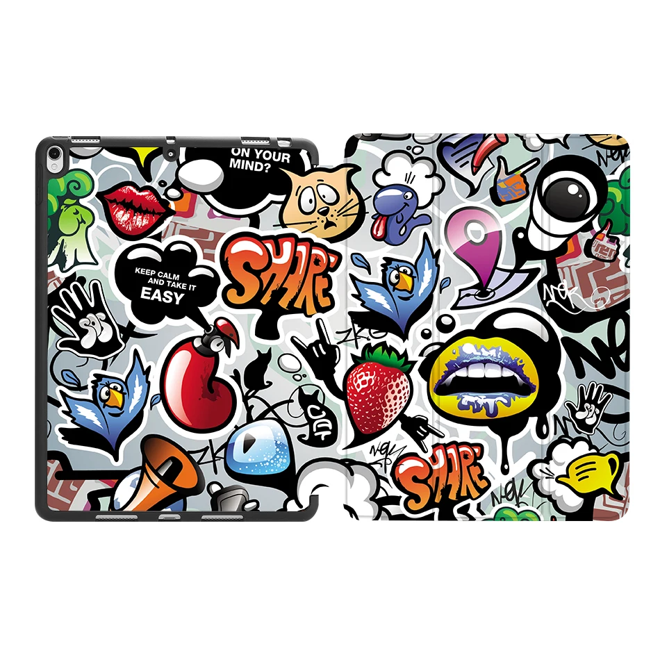 MTT Мягкий ТПУ из искусственной кожи чехол для iPad Pro 10,5/Air 10,5 дюймов с карандашом держатель чехол для планшета граффити защитный чехол - Цвет: IPBC13