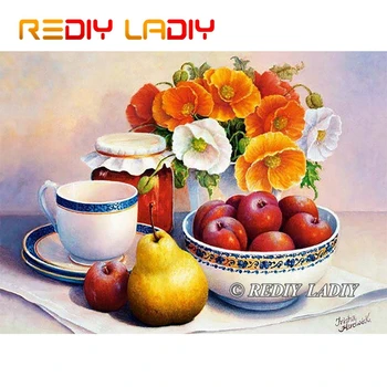 

High Quality Beaded Embroidery Kits Partial Crystal Beaded Cross Stitch Crafts Accurate Printed Poppy Fruit Beadwork 28.1*41.3cm