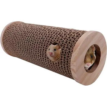 

Corrugated paper Animal Tunnel Exercise Tube Chew Toy for Hamster Rabbit Ferret Guinea Pig Hamster Toy Tunnel Small Pet Toys