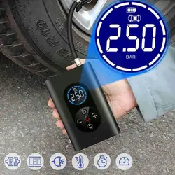 Pompe à Air électrique sans fil avec lampe LED, compresseur pour pneu de voiture, moto, vélo 
