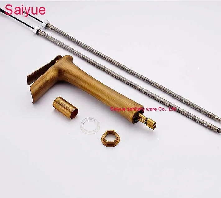 Старый высококачественный элегантный латунный кран для раковины в Форме Вина