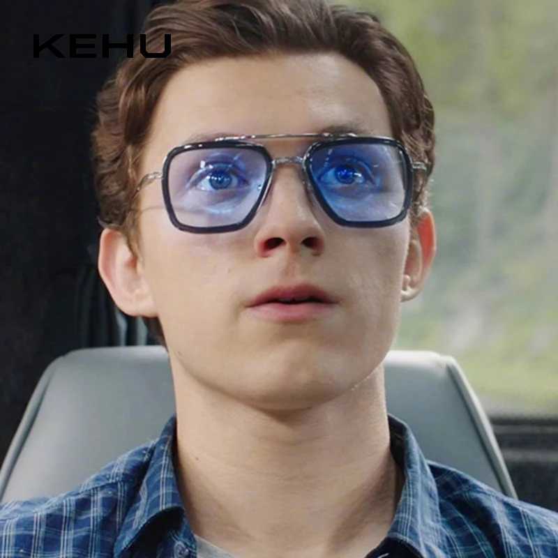 KEHU мужские солнцезащитные очки Tony stark, Мстители 3, Железный человек, солнцезащитные очки,, Человек-паук, Эдит, мужские очки для путешествий, UV400, очки XH49