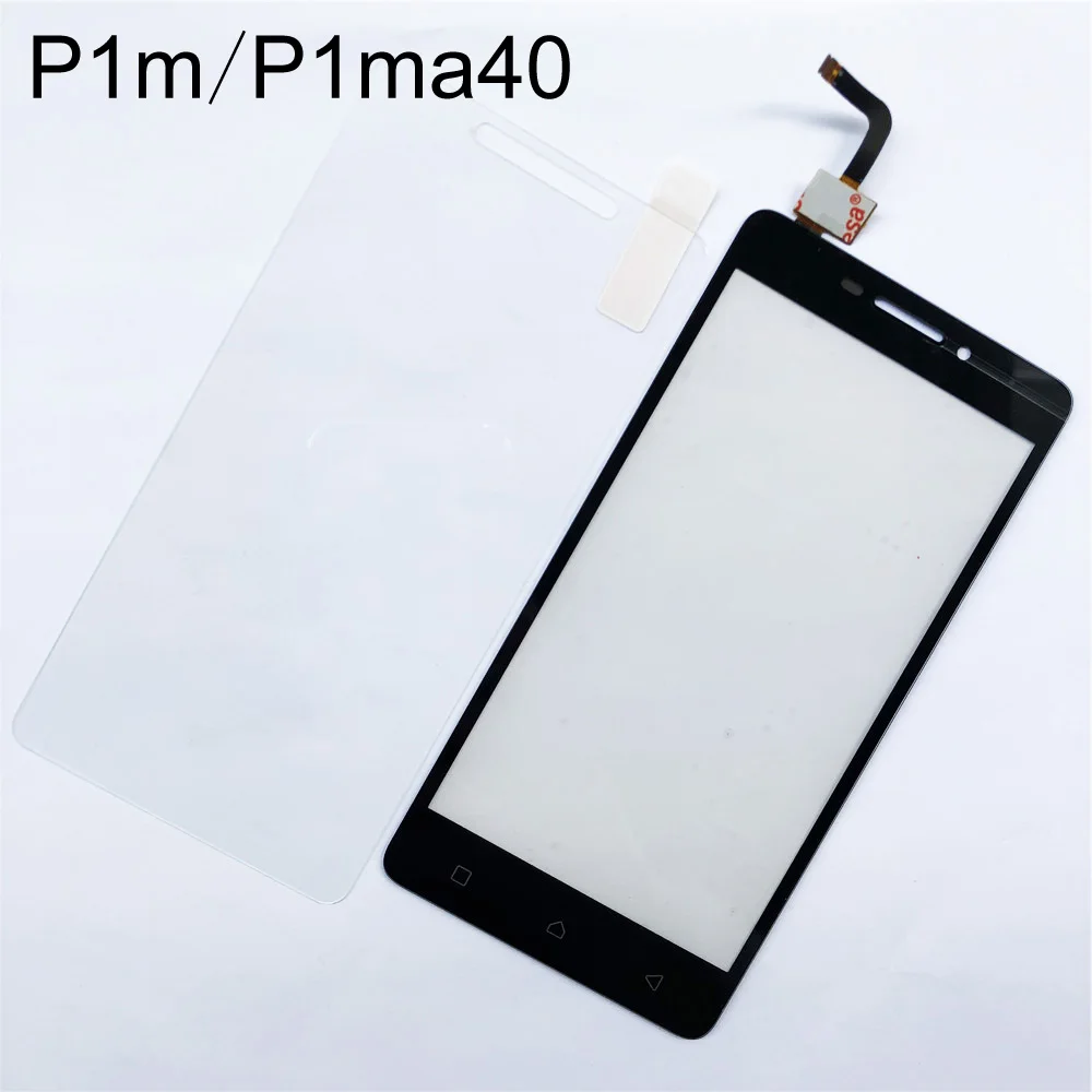 P1M Black Для lenovo Vibe P1m P1ma40 сенсорный экран для lenovo P1 P1c58 P1c72 P1a42 сенсорный экран дигитайзер сенсор стеклянная панель закаленное стекло - Цвет: P1M Black