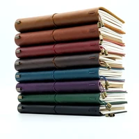 100% Handmade Genuine Leather Traveler's Notebook Travel Diary Journal Vintage Cowhide Gift Planner Free Lettering Embosse 2