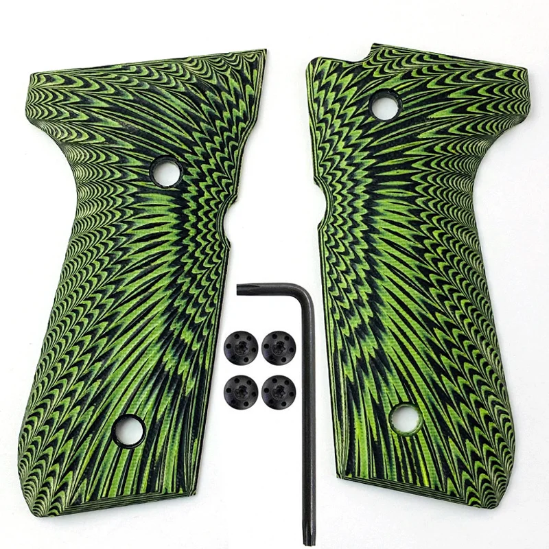 1 Pair G10 Material Sunburst Texture Grips Scales for