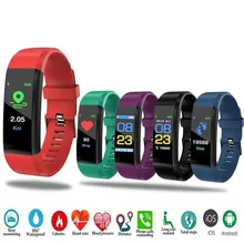 Умные цифровые часы для мужчин и женщин 115 плюс смарт-Браслет фитнес-трекер для бега спортивные часы пульсометр