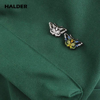 

BR0065 HALDER Butterfly love beautiful flower Fashion Jewelry insect Enamel Brooches Pins Lapel Badge Accessory Gift Decoration