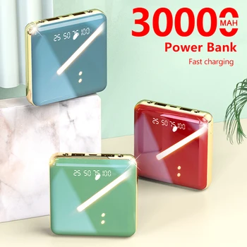 30000mah powerbankポータブル外部バッテリーusb出力デジタル表示急速充電電源銀行xiaomi mi iphone × 注 8