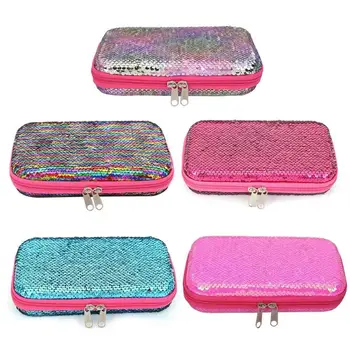 

Creative Sequins Cartoon Pupil Stationery Pencil Box Various Specification Optional Daily Durability EVA Makeup Large Zipper Bag