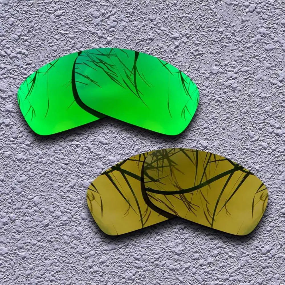 2 пары поляризованных сменных линз для солнцезащитных очков Oakley Hijinx-несколько вариантов - Цвет линз: Green-Copper