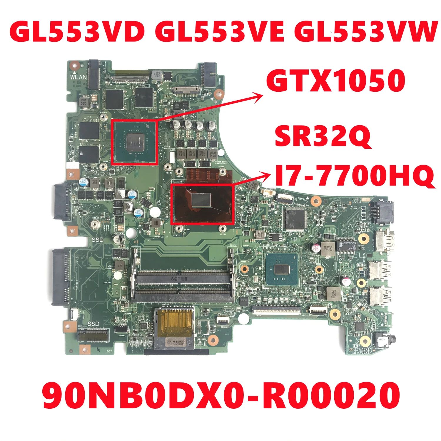 90NB0DX0R00020ForAsusGL553VDGL553VEFX53VDZX53VGL553VWLaptop