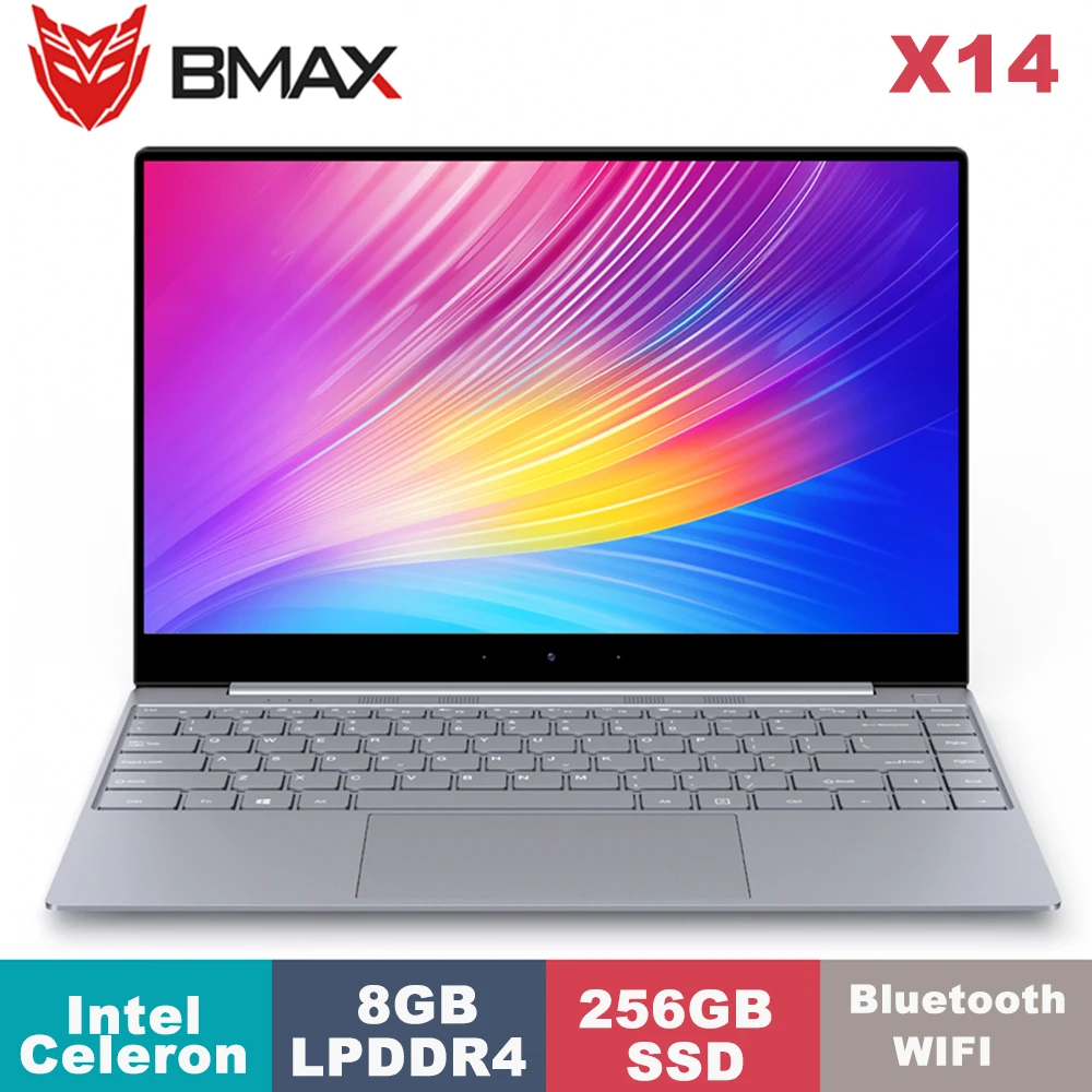 Ноутбук BMAX X14, 14,1 дюйма, Intel Celeron N4100, 8 Гб LPDDR4 ОЗУ, 256 ГБ SSD ПЗУ, четыре ядра, 1920x1080 IPS, Win10, Wi-Fi Ноутбук BMAX X14, 14,1 дюйма, Intel Celeron N4100, 8 Гб LPDDR4 ОЗУ, 256 ГБ SSD ПЗУ, четыре ядра, 1920x1080 IPS, Win10, Wi-Fi