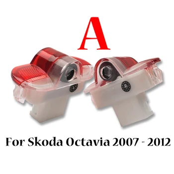 

2 Pieces Car Door Welcome Light Wireless Ghost Shadow Lamp For Skoda Superb 3U Octavia 1Z Febia 5J Roomster
