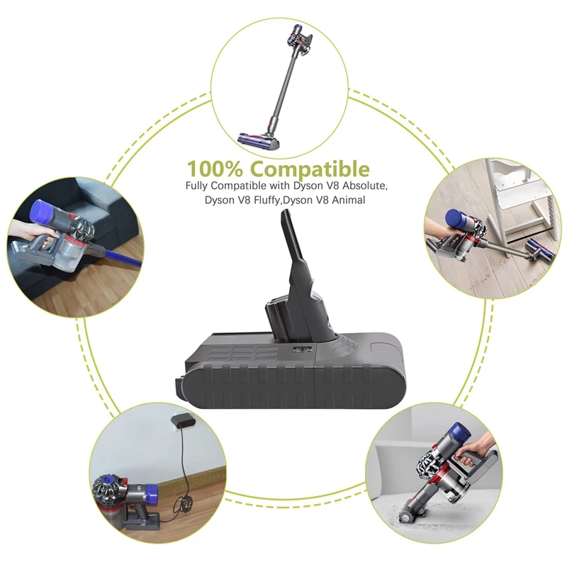 V8 4000Mah 21 6 V батарея для Dyson абсолютная животное литий ионный Пылесос