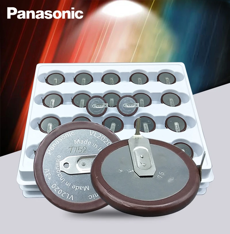 Оригинальный перезаряжаемый литиевый аккумулятор Panasonic VL2020 3 в 20 мАч 10 шт. |