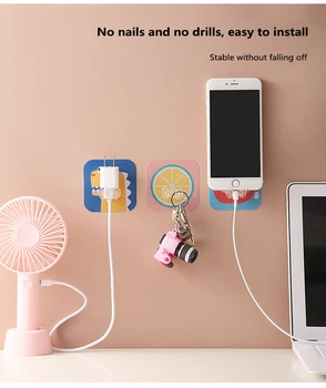 

1*Multi-Purpose Hooks Wall Mount Storage Hook Power Plug Socket Phone Holder Self Adhesive Hooks Kitchen Bathroom Accessories