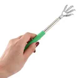 Griffe télescopique compacte, masseur en acier inoxydable, gratte dos réglable, Massage des griffes à main, pointe de protection 