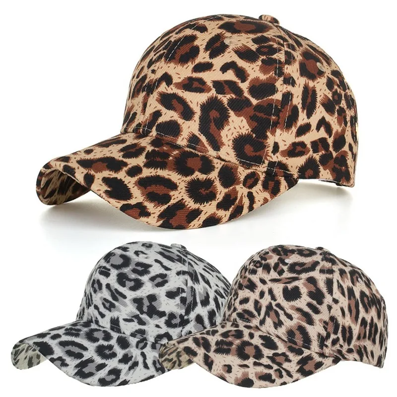 

Unisex Classic Cotton Leopard Baseball Cap Sun Hat Adjustable Plain Caps Adjustable Plain Curved Sun Visor Gorra Hombre