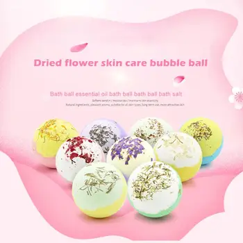 

1PC Organic Bath Salt Ball Body Skin Whitening Ease Relax Stress Relief Bubble Shower Ball Natural Bubble Shower Bombs Ball