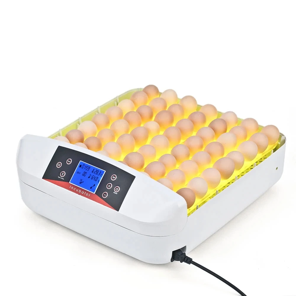 

A All-In-One Intelligent Full-automatic Egg Incubator Hatcher 56 Eggs Hatching Machine for Chicken Duck Transparent Plastic