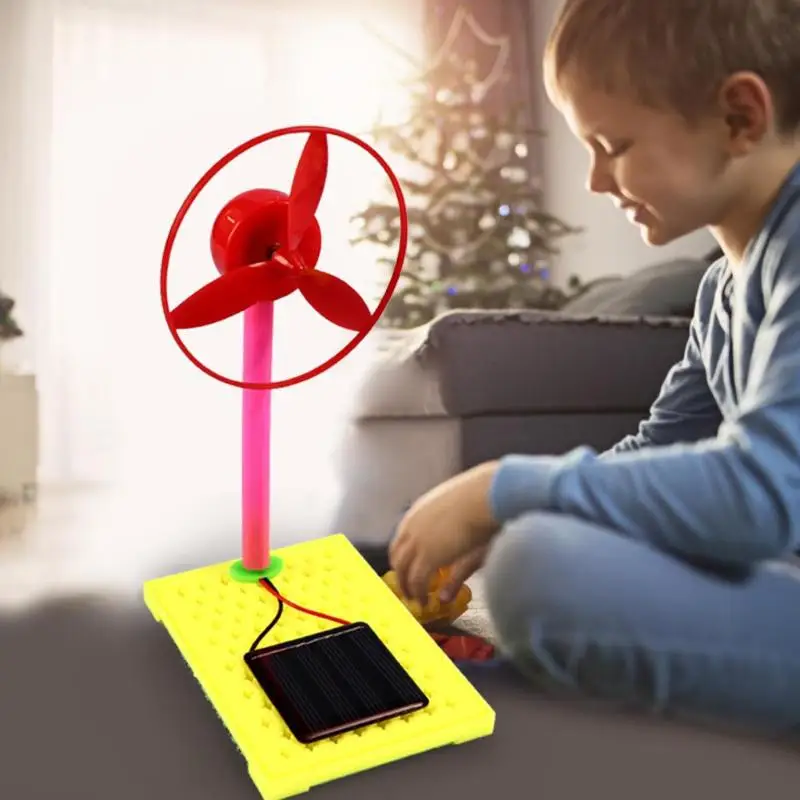 Прочный DIY Science наборы для экспериментов Многофункциональный Вентилятор солнечной энергии модель DIY маленькое производство пластиковый сборочный комплект материалов