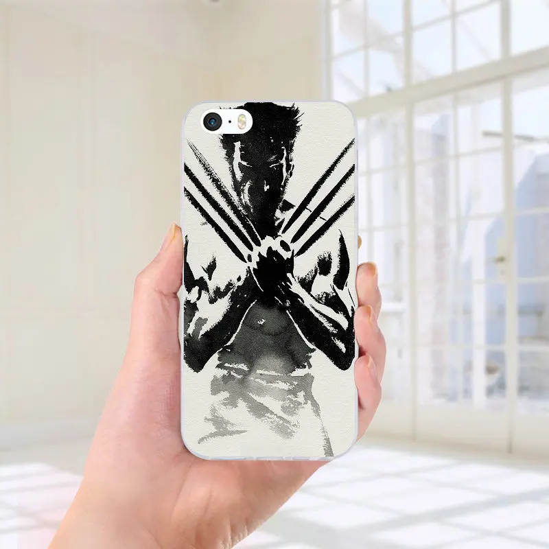 Picture 7 Для iPhone 5 5S 5C SE 6 6S 7 8 Plus X XR XS Max сумки Тоторо Мягкий Силиконовый ТПУ чехол для сотового телефона Росомаха Comics Xmen Hero - Цвет: Picture 7