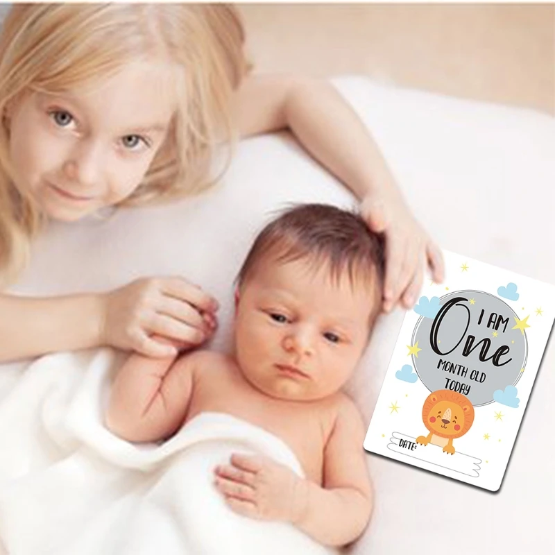 Baby Moment Cards Unisex Landmark Memory Milestone Photo Cards & Pregnancy & Key Age Markers Perfect Baby Shower Gift H055