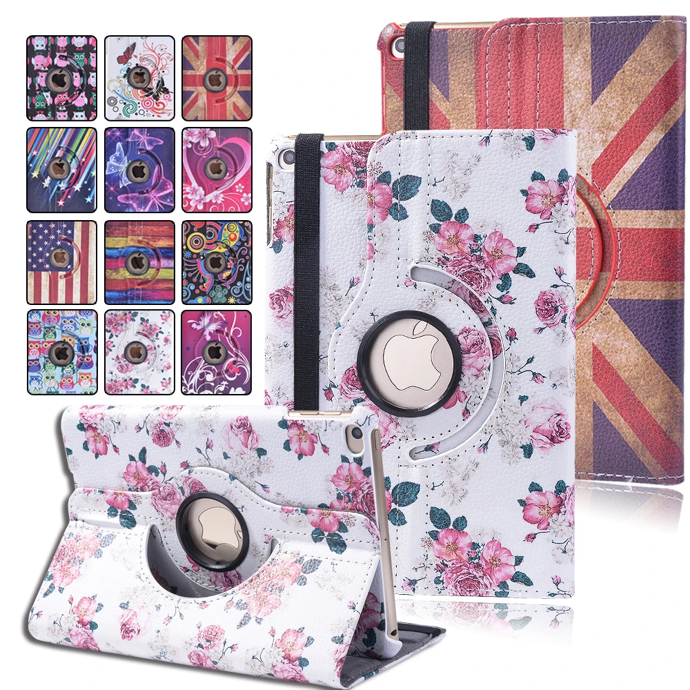 

360 Degree Rotating Leather Tablet Case for Apple IPad Mini 4/mini 5 7.9 Incn with Stand Holder Case+free Pen