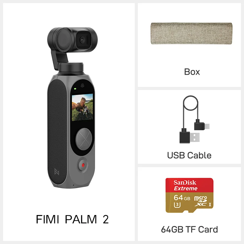FIMI palm 2 ручной карданный подвес Камера palm2 FPV 4K 100 Мбит/с Wi-Fi и стабилизатор 308 мин