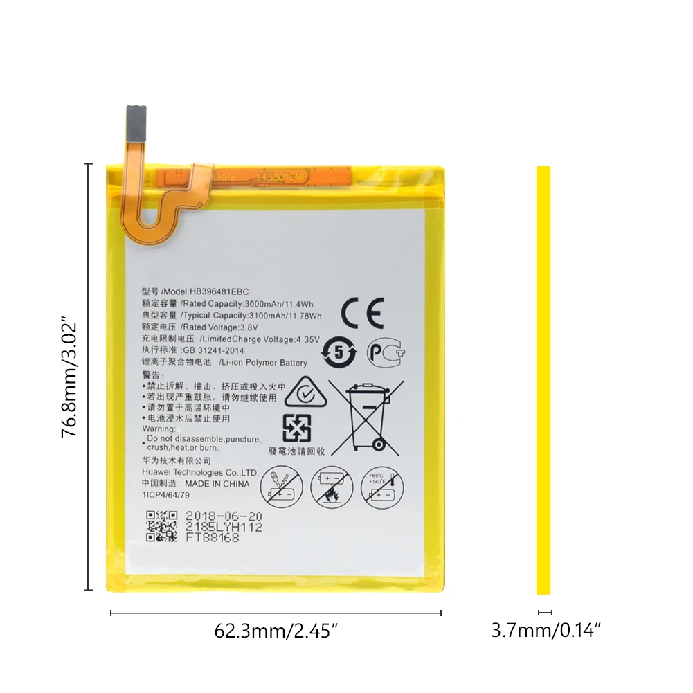 3100 мА/ч, HB396481EBC телефон BatteryFor huawei Honor 5X Ascend Y6 2 G7 плюс G8X RIO-TL00 G7 плюс GR5 KII-L03 KII-L21+ инструменты для разборки