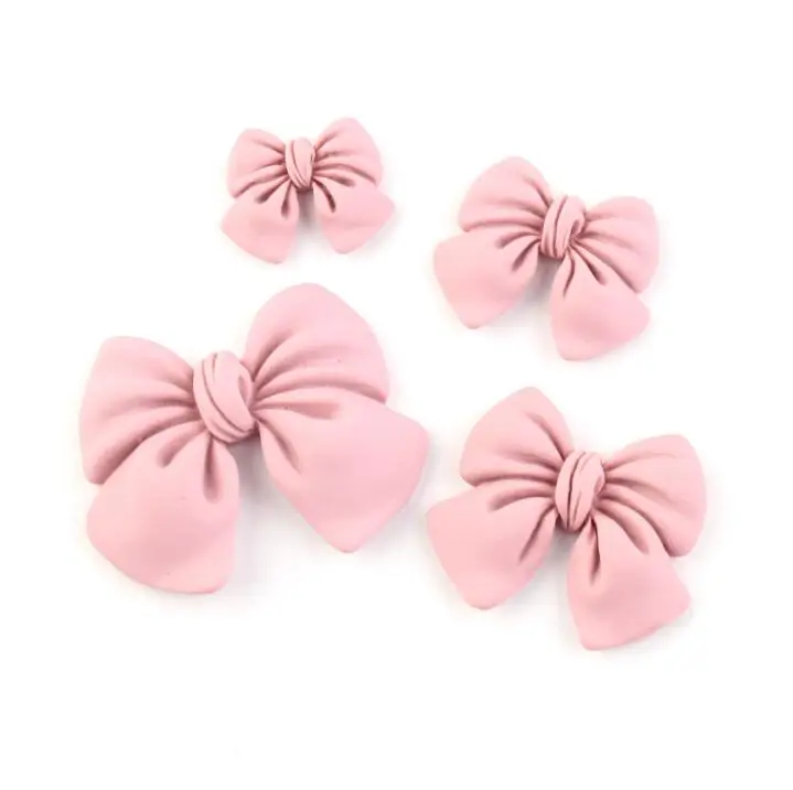 10pcs/lot Resin Kawaii Bow Flatback Cabochon Embellishments Scrapbooking DIY For Hair Bow Jewelry Accessories