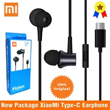 Новые оригинальные наушники Xiaomi Piston 3 type-C версии Наушники-вкладыши для samsung Xiaomi huawei usb type C наушники с микрофоном