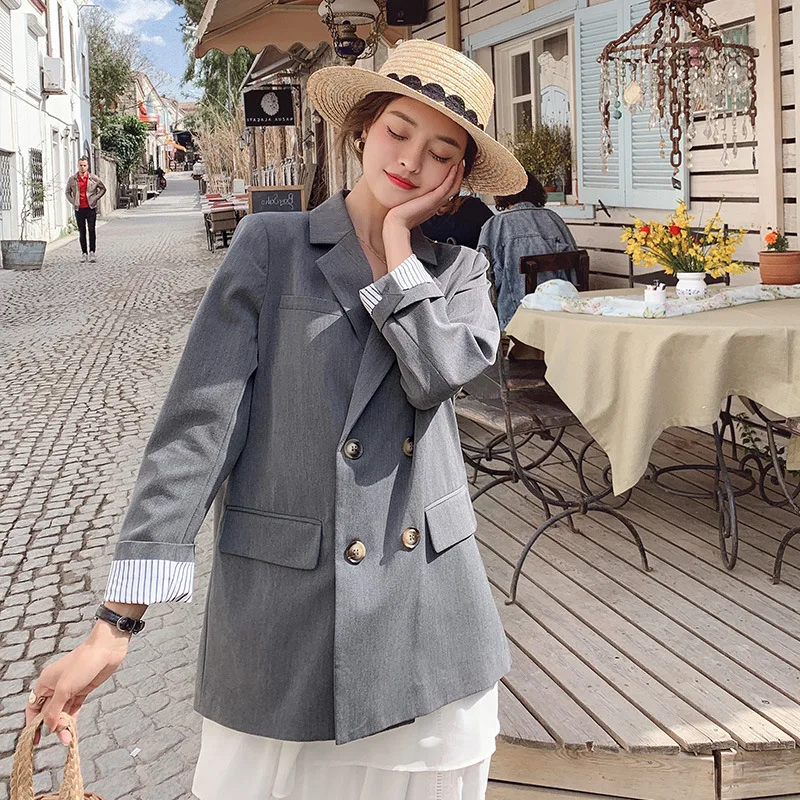 

Online Celebrity Suit Jacket 2019 Spring And Autumn New Style Korean-style Loose-Fit Students Casual Versatile Short-height Eleg