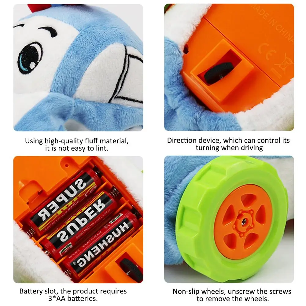 Cartoon Plush Remote Control Car Toy Washable Mini RC Vehicle Toys Plush Toys Car For Children 1 Cartoon Plush Remote Control Car Toy Washable Mini RC Vehicle Toys Plush Toys Car For Children 2