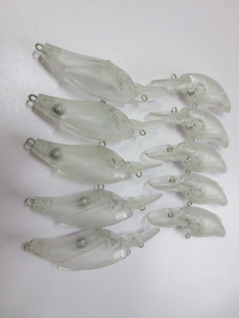 10pcs Unpainted Crankbait Fishing Blank Lure Body 3 Inch 1/4 Oz Blank