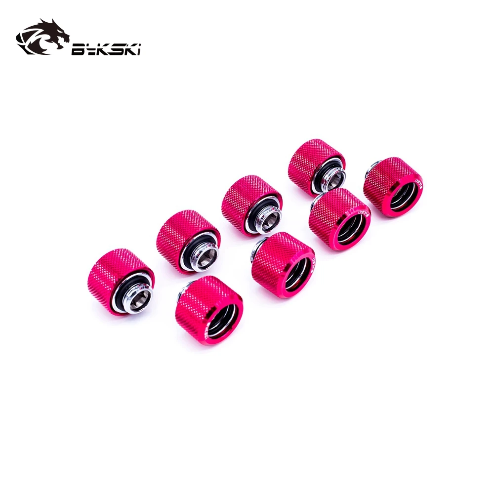 red 8 шт./лот фитинг для жесткой трубки OD12mm/OD14mm/OD16mm ручной Компрессионный фитинг G1/4' 4 слоя уплотнительное кольцо использовать для PMMA/PETG жесткости трубки - Цвет лезвия: red