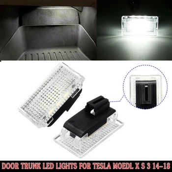 

Parts LED Lights Accessories Auto 1 pair Door Trunk Boot For Tesla Model X S 3