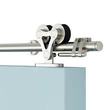 DIYHD 5FT-8FT верхнее крепление из нержавеющей стали с двойной головкой, оборудование для раздвижной двери сарая